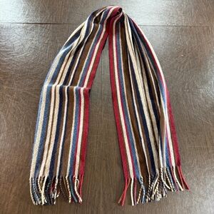 Andrew Stewart Striped 100% Cashmere Multicolor Men's Scarf Made in Scotland
